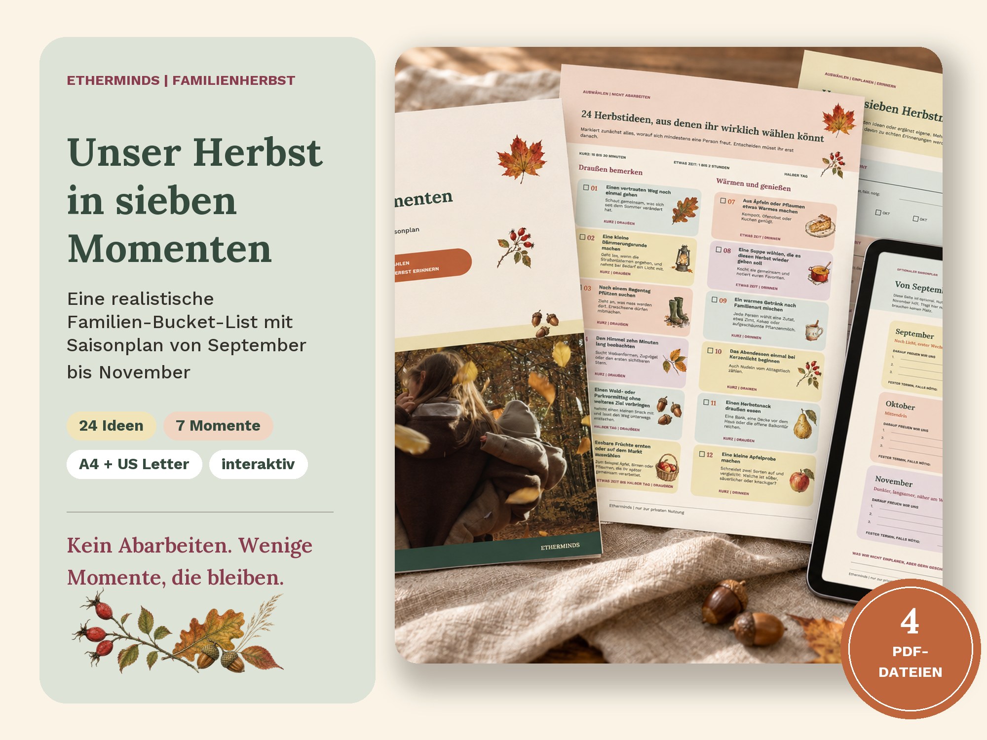 Unser Herbst in sieben Momenten – digitale Familien-Bucketlist