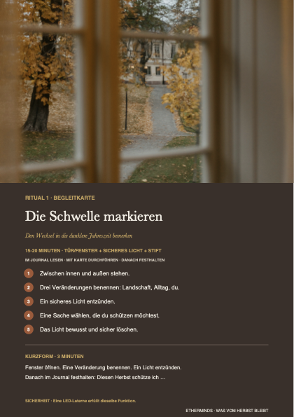 Dunkle Ritualkarte aus dem erweiterten Journal-Paket